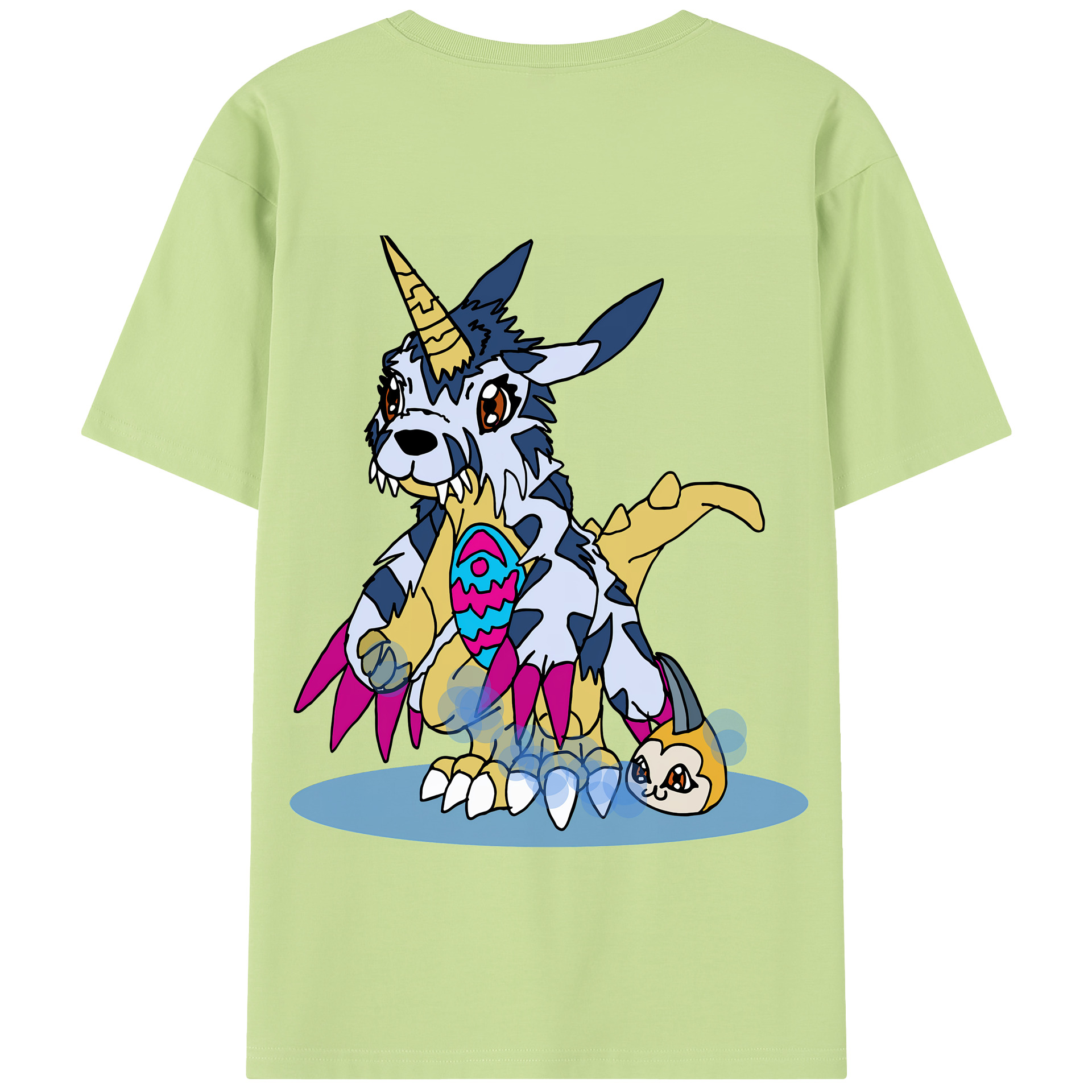 （画像用） Digimon デジタルモンスター/デジモン 綿100％半袖Tシャツ（背面プリント）